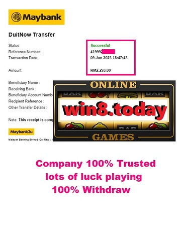 3WIN8 game screenshot showing potential winnings