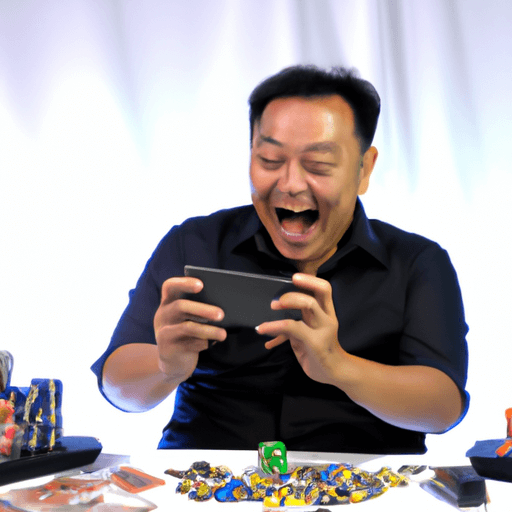 A lucky player celebrating a big win with Pragmatic Play casino games